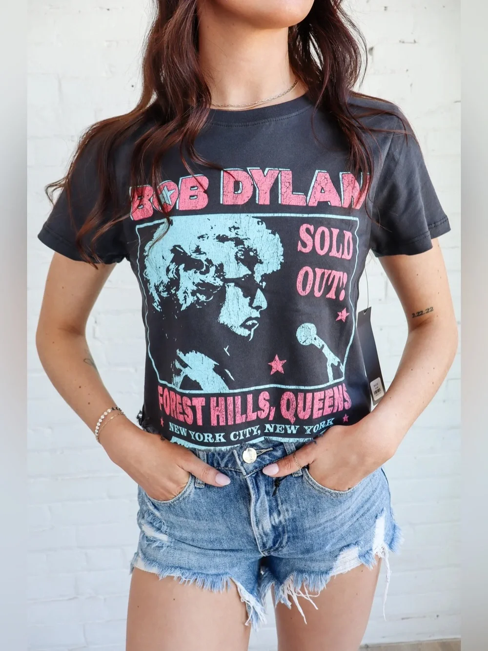 Prince Peter Collection Bob Dylan Forest Hill Graphic Cropped Tee Size Medium